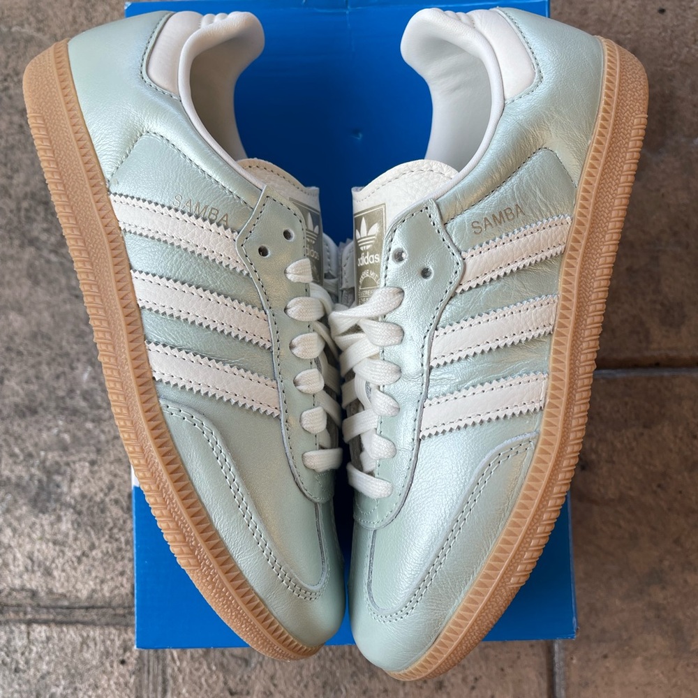 Size 6W - Adidas Samba ‘Linen Green’